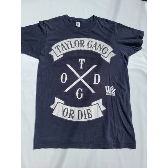 Wiz Khalifa Taylor Gang Or Die Vintage Black T Shirt Size M - Picture 1 of 4
